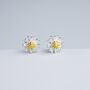 Sterling Silver Daisy Threader Earrings, thumbnail 2 of 5