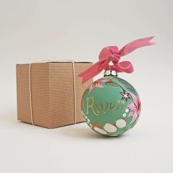 Personalised Hand Painted Floral Baubles, 12 of 12