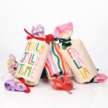 Reusable Bright Cotton Christmas Crackers, 2 of 3