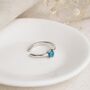 Sterling Silver Blue Opal Ear Cuff – 11mm, thumbnail 2 of 4