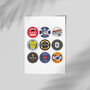 Scotland Football Beer Mat Print, thumbnail 2 of 4