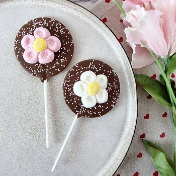 Flower Marshmallow Milk Chocolate Lollipop, 2 of 2