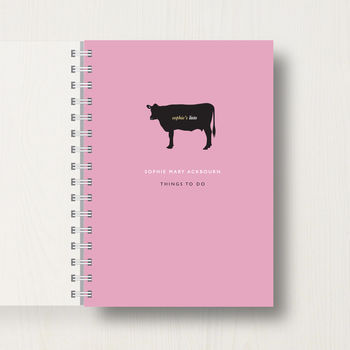 Personalised Cow Lover's Journal Or Notebook, 9 of 10