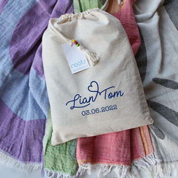 Love Handloomed Cotton Throw And Towel, 10 of 11