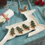 Set Of Christmas Reindeer Porcelain Serving Platters, thumbnail 2 of 4
