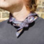 Mens Navy And Burgundy Paisley Neckerchief, thumbnail 4 of 12
