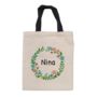 Personalised Kids Wreath Linen Tote Bag, thumbnail 4 of 4