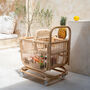 Rattan Toy Shopping Trolley – Pretend Play Cart, thumbnail 2 of 6