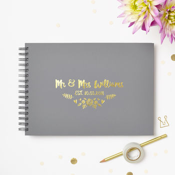 Personalised Botanical Wedding Guest Book, 9 of 9