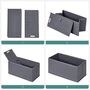 Set Of Six Grey Foldable Fabric Storage Boxes, thumbnail 6 of 7