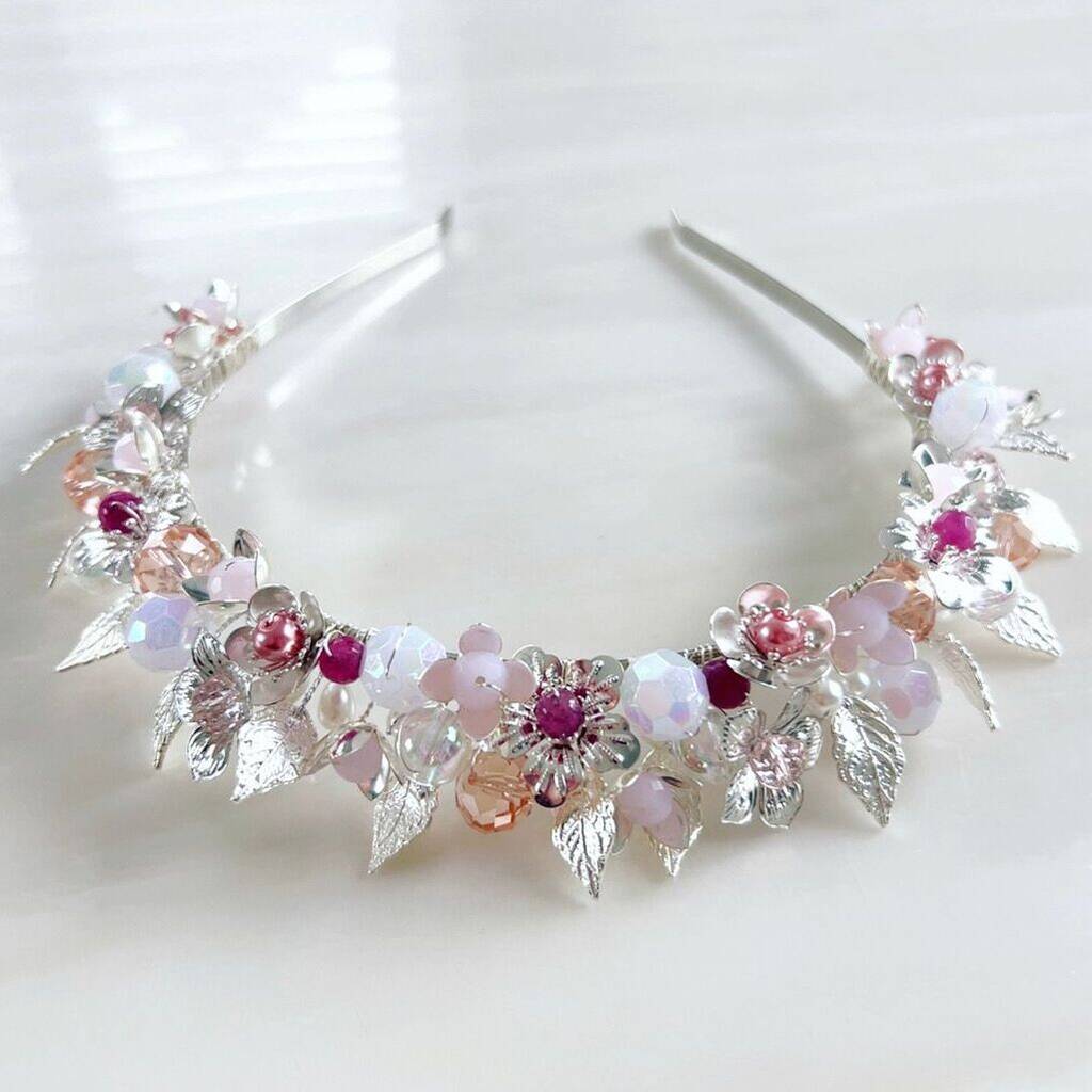 Pink And Silver Flower Crown, 1 of 4