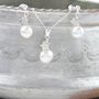 Sterling Silver Star And Pearl Necklace And Earrings, thumbnail 4 of 10