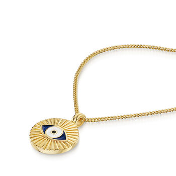 Eye Of Providence Necklace 18 K Gold Plated Steel, 5 of 7