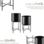 Plant Stand Pot Indoor Outdoor Metal Stands Set Of Two, thumbnail 5 of 12