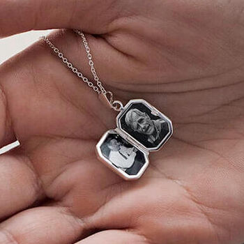 Personalised Rectangle Locket Necklace, 4 of 11