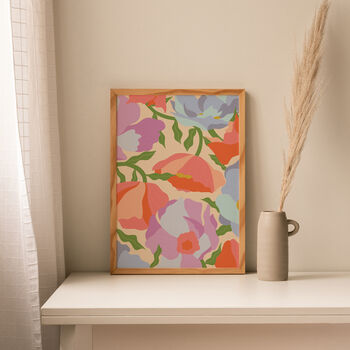 Abstract Floral Unframed Print, 2 of 2