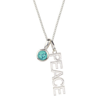 Peace Rocks Sterling Silver / Gold Plated Birthstone Necklace, 4 of 11