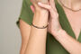 Clara Double Chain Bracelet With Black Spinel And Pearl, thumbnail 1 of 3