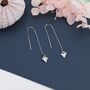 Sterling Silver Triangle Threaders Earrings, thumbnail 1 of 10