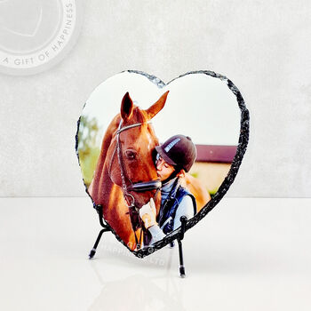 Large Heart Rock Photo Slate Personalised Photo Gift, 10 of 10