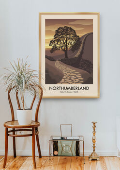 Northumberland National Park Travel Poster Art Print, 5 of 8