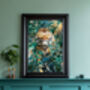 Tiger And Gold Jungle With Sunglasses Wall Art Print, thumbnail 8 of 8