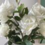Artificial Soft Touch White Rose Stem, thumbnail 6 of 7