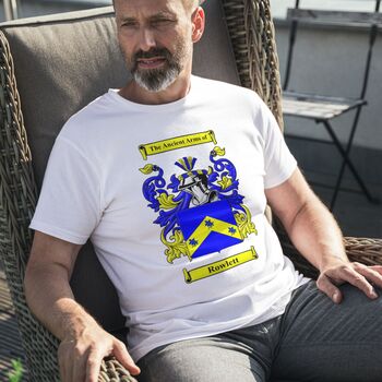Personalised T Shirt With Large Coat Of Arms, 7 of 10