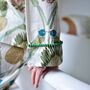 Pineapple And Bluebird Cotton Pyjamas, thumbnail 3 of 8