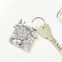Personalised New Home First Home Location Map Keyring, thumbnail 7 of 10