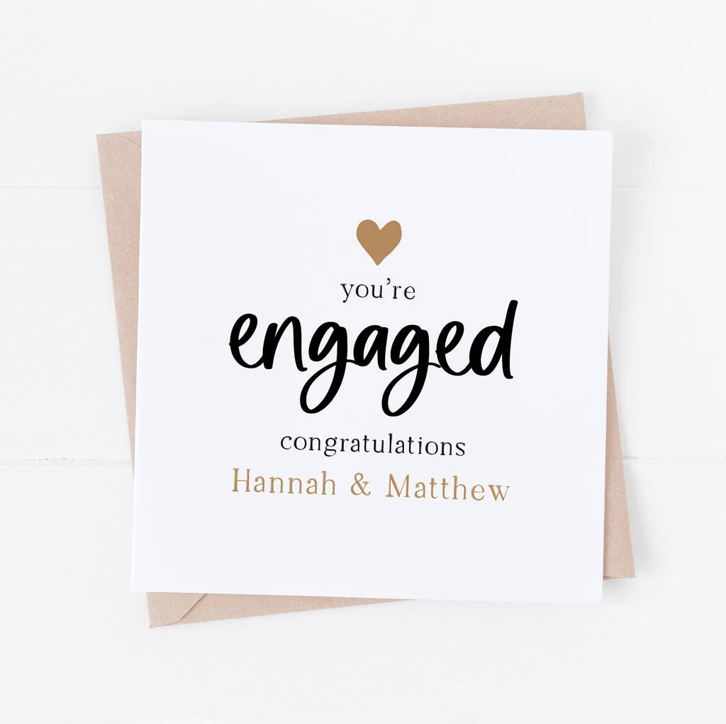 Personalised Engagement Card, 1 of 2