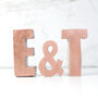 Personalised Large Concrete Copper Front Letter Set, thumbnail 2 of 4