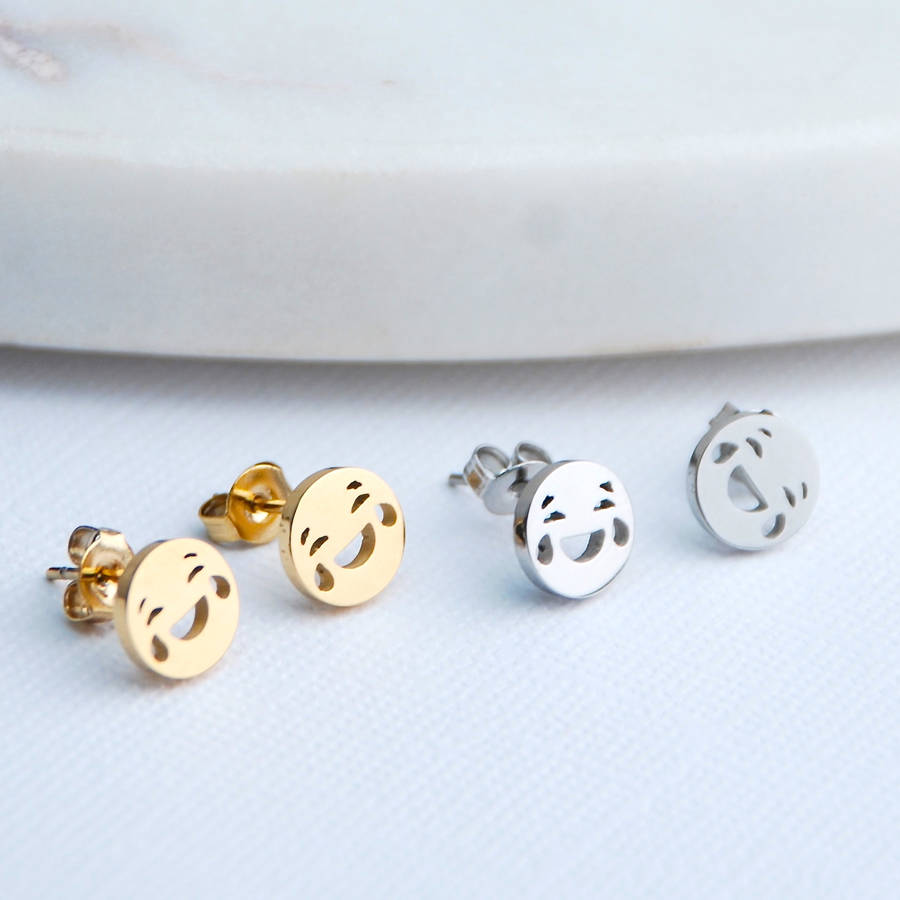 emoji stud earrings by penelopetom