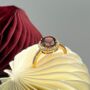 Round Red Garnet 18k Gold Plated Ring, thumbnail 1 of 5