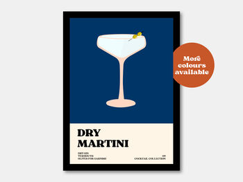 Dry Martini Cocktail Print, 2 of 7