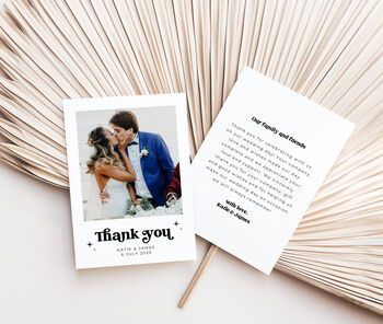 Personalised Photo Wedding Thank You Cards, 2 of 2
