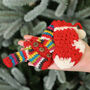 Three Fair Trade Knitted Hanging Decorations, thumbnail 3 of 9