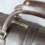 'Drake' Men's Leather Holdall In Chestnut Leather, thumbnail 7 of 12