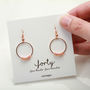 40th Birthday Circle Gemstone Earrings Gift For Her, thumbnail 1 of 6