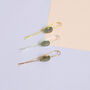 Labradorite Rose/Gold Plated Silver Hook Earrings, thumbnail 3 of 7