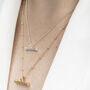 Sterling Silver Gold Plated T Bar Necklace, thumbnail 9 of 9