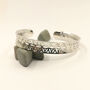 Sterling Silver Daisy Cuff Bangle, thumbnail 3 of 6