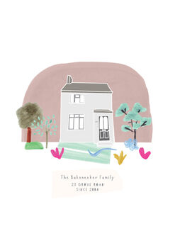 Personalised House Portrait Hand Drawn Print, 3 of 8