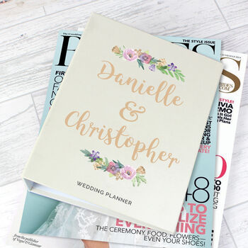 Personalised Floral Watercolour Wedding Planner, 8 of 12