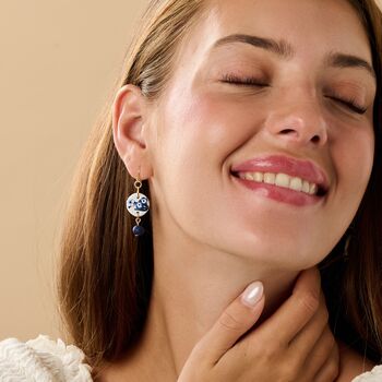 Handmade Clay Blue Floral Jewellery Gift Set, 4 of 5