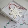 Personalised Hanging Silver Plated Snowflake Bauble, thumbnail 2 of 2