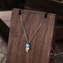 Astronaut Opal Pendant Necklace In Sterling Silver, thumbnail 3 of 12