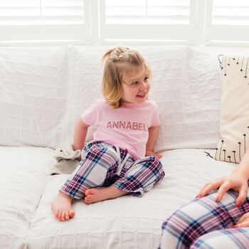 Personalised Kids Floral Letter Pyjamas, 6 of 12