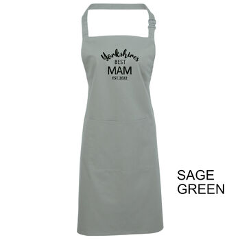 Personalised Embroidered Bib Apron With Pocket, 9 of 12