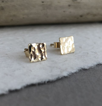 Hammered Square Studs, 3 of 5